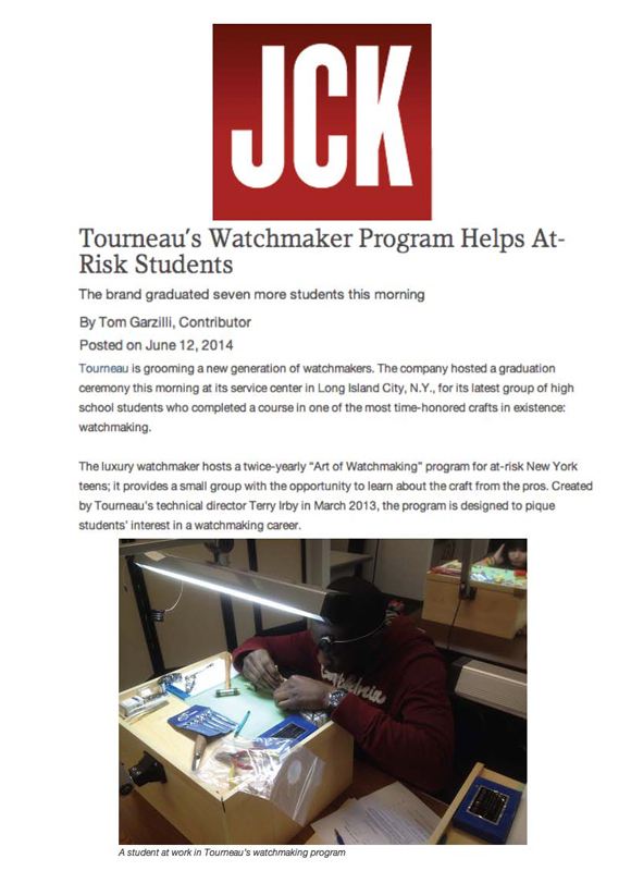 Tourneau's Watchmaker Program Helps At-Risk Students